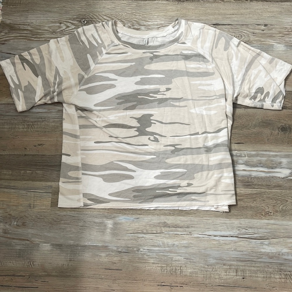 White Camo Crop